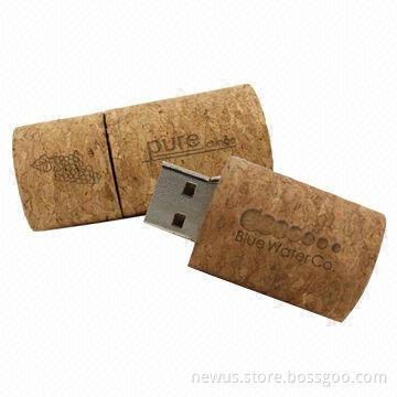 Shock-resistant Wooden USB Flash Drives, Support User's Password and File Encryption, 2 to 32GB